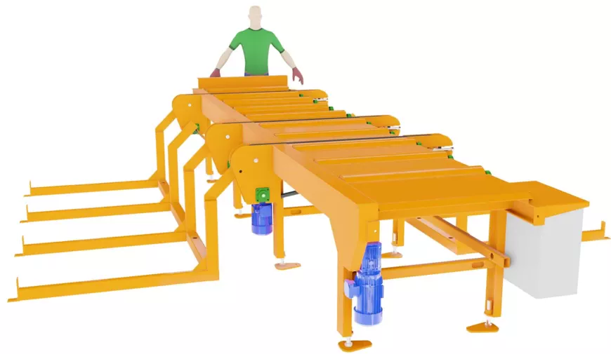 Roller conveyor with sorting function-2